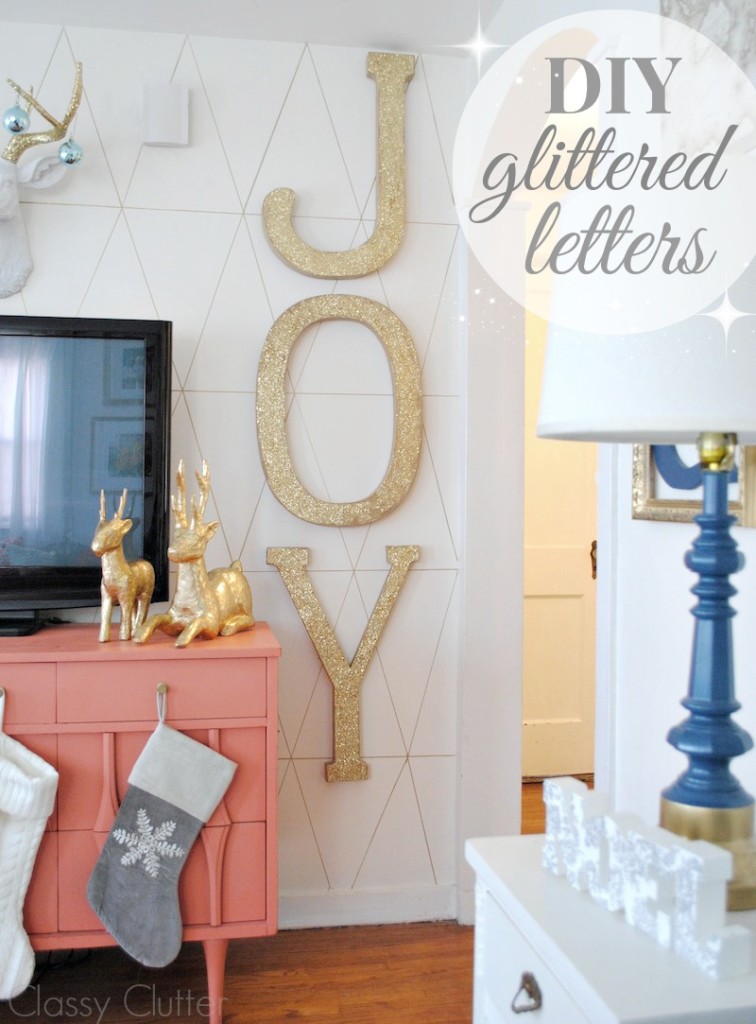 DIY glittered letters