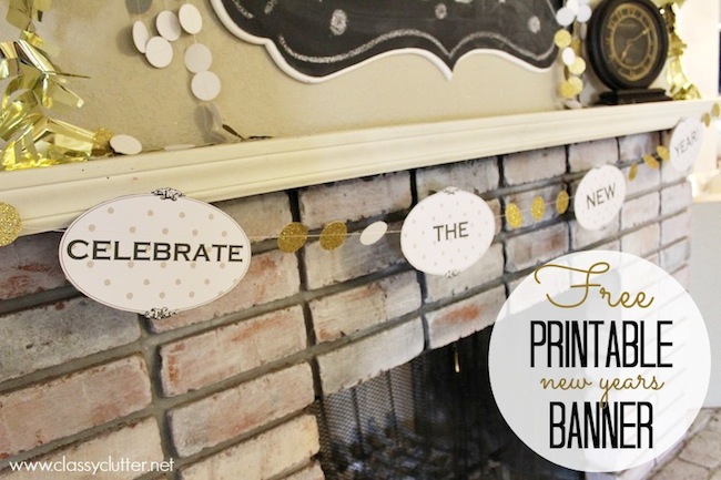 Free Printable new years banner