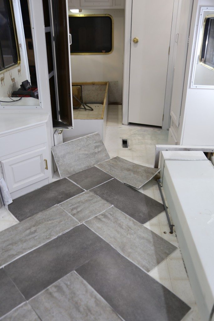Trailer Remodel With Peel And Stick Vinyl Flooring