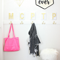 Personalized Faux Mudroom