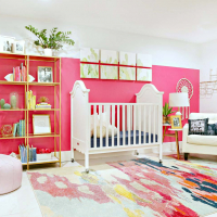 Modern Ranch Reno: Colorful Baby Girl Nursery