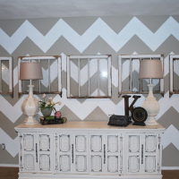 How to paint a Chevron Wall Tutorial