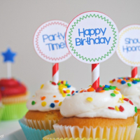 Free printable Birthday Cupcake Toppers