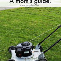 How to mow your lawn - a Mom's guide.