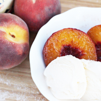 Grilled Peaches with Cinnamon and Sugar