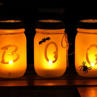 Halloween Mason Jar Luminarias