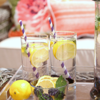 Outdoor Entertaining Ideas: Fresh Mint, Lemon and Blackberry Infused Water Recipe