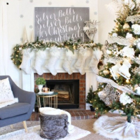 How to hang stockings and decorate a mantel for Christmas