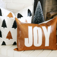 Bake Craft Sew Decorate: Faux Leather Christmas Pillow