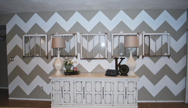 How to paint a Chevron Wall Tutorial