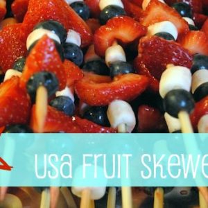 Red, White and Blueberry Fruit Skewers