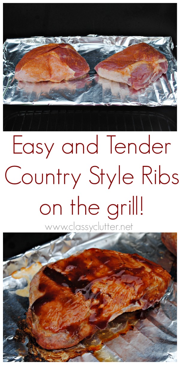 Easy and Tender Country Style RIbs on the grill! Awesome tips to keep your ribs tender and delicious! | www.classyclutter.net