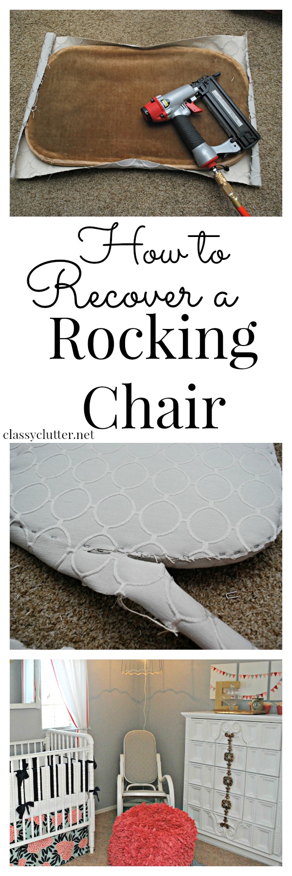 How to recover a rocking chair