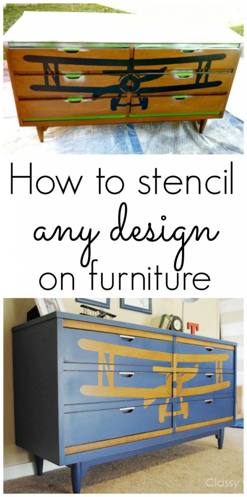 How to stencil on furniture