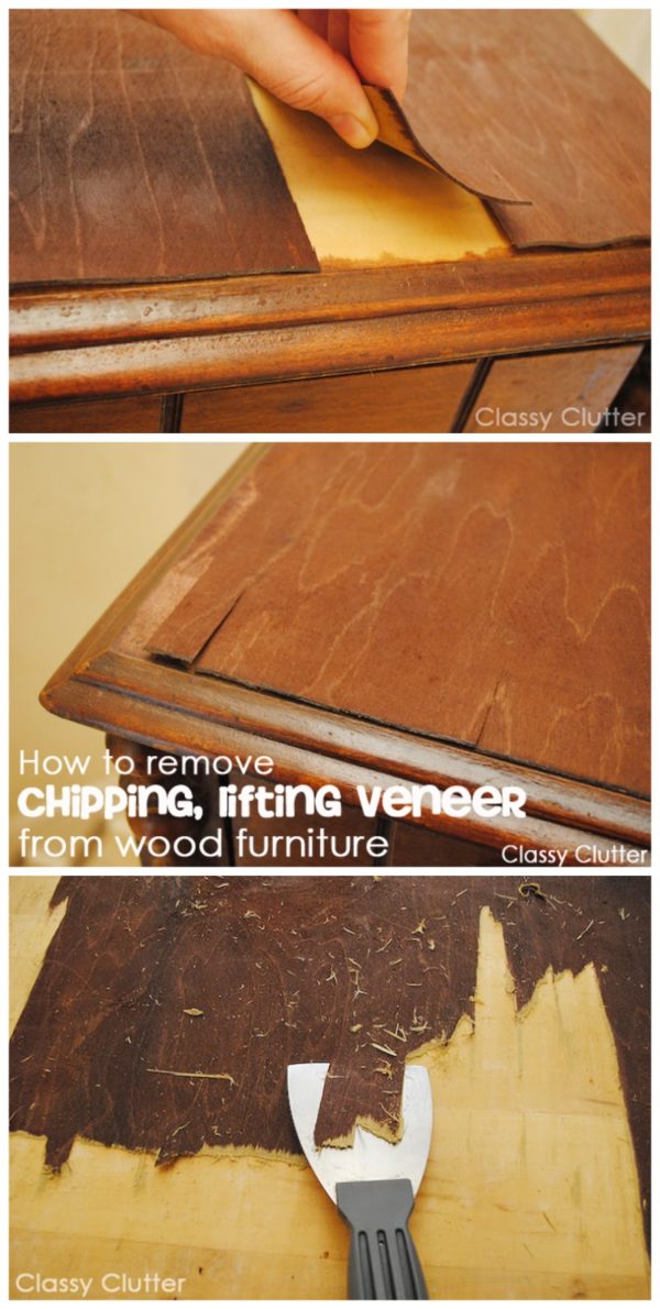 How to remove veneer from wood furniture (the easy way!)