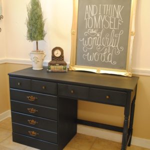 Classic Black Desk Makeover
