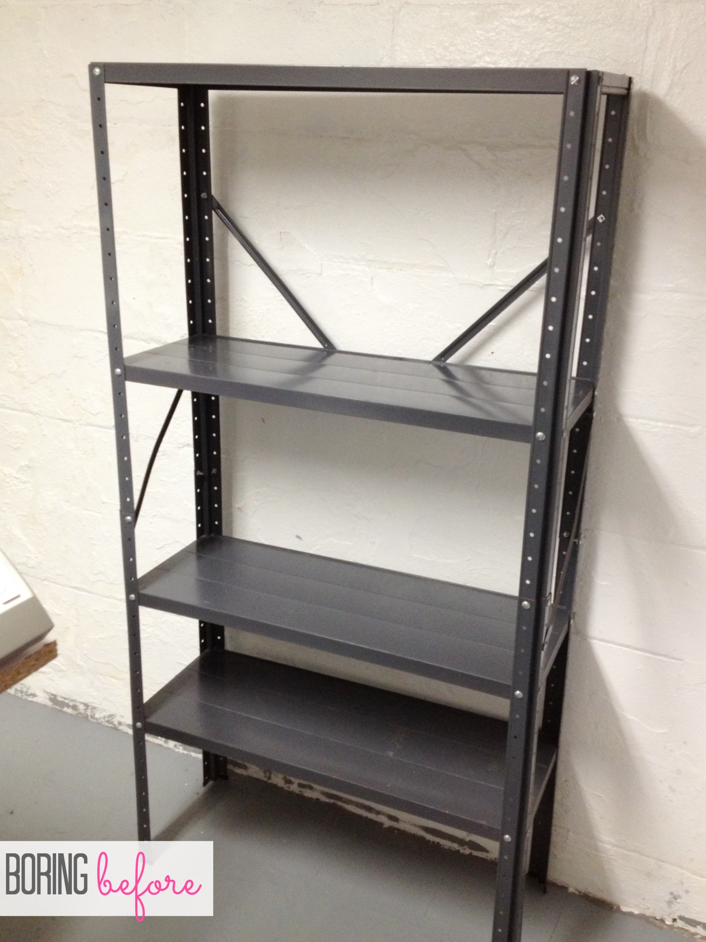 Inexpensive Craft Room Shelving, Can You Paint Metal Shelves