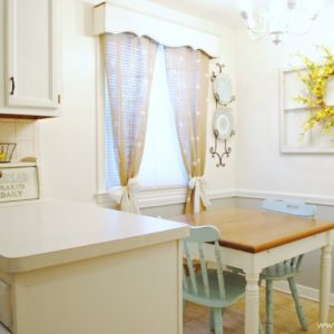 DIY Polka Dot Burlap Curtains