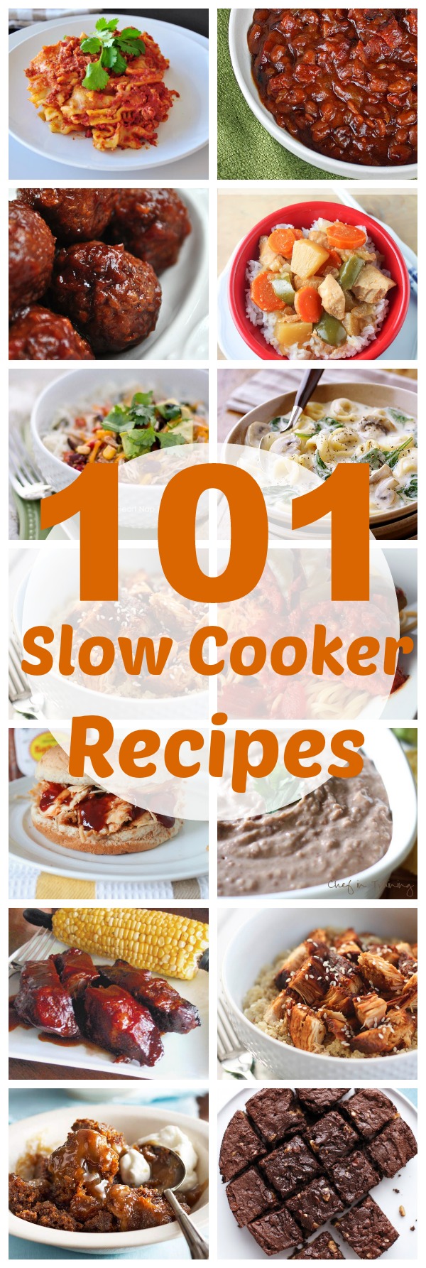 101 Slow Cooker Recipes - this is awesome!  It's even broken down into Chicken, Beef, Pork, Desserts, etc! | www.classyclutter.net