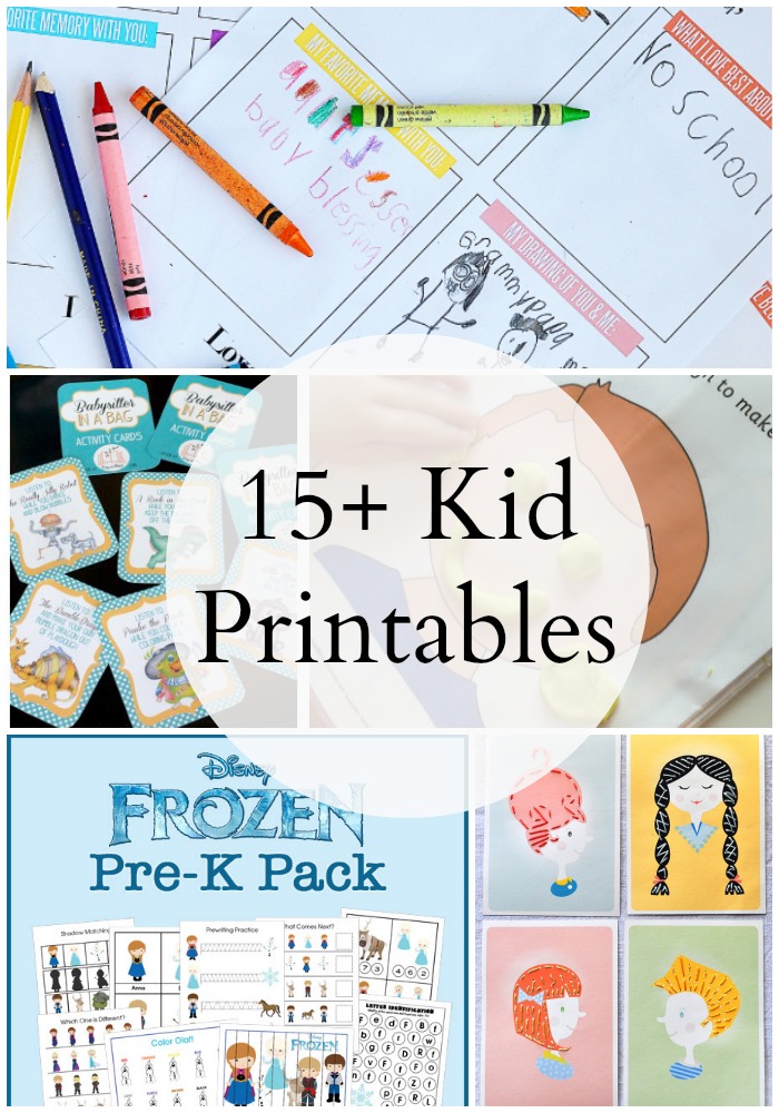 15 Kid Printables