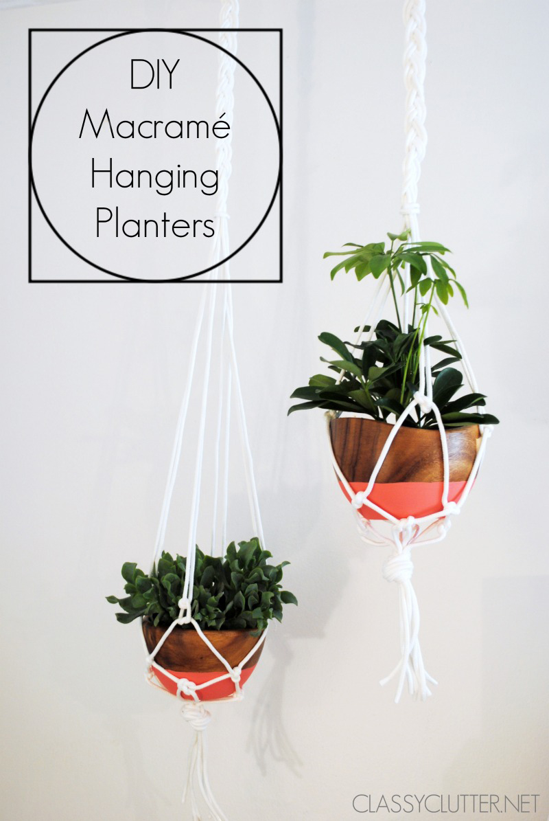 DIY Macramé Hanging Planters | www.classyclutter.net
