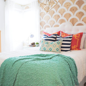 Unique and Colorful Master Bedroom (details + sources)