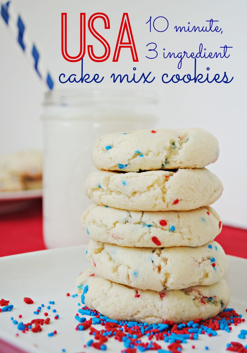 Easy USA Cake Mix Cookies