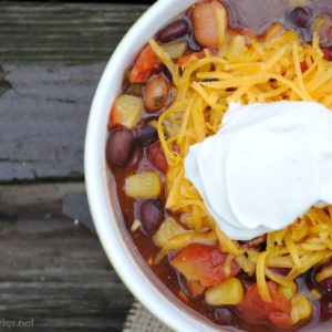 Slow Cooker Vegetarian Taco Soup Recipe