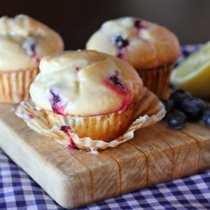 Glazed Blueberry Donut Muffins