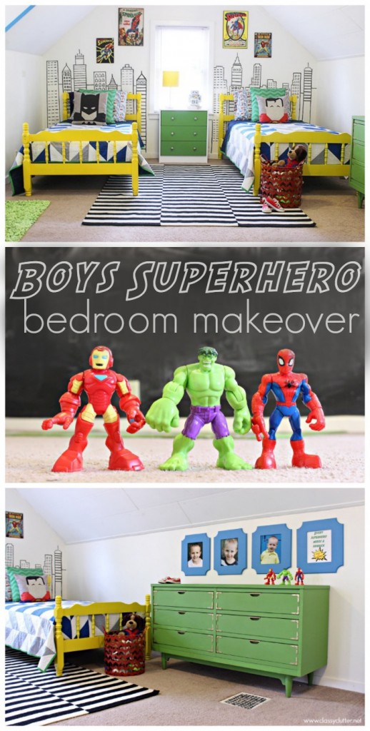 Boys Superhero bedroom makeover