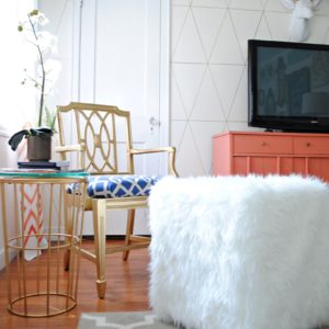 DIY Faux Fur Ottoman Tutorial