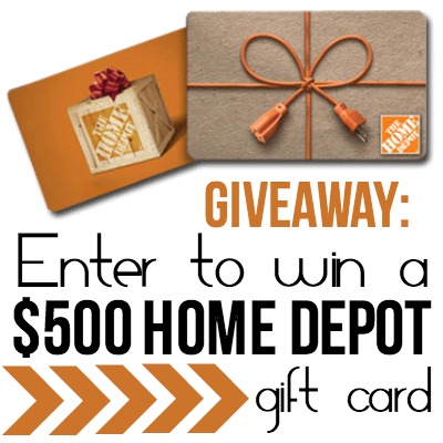 $500 Home Depot Giveaway