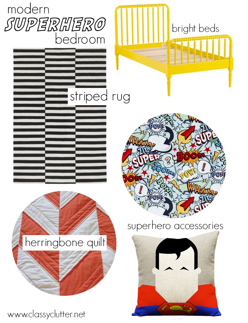 Modern Superhero Boys Room