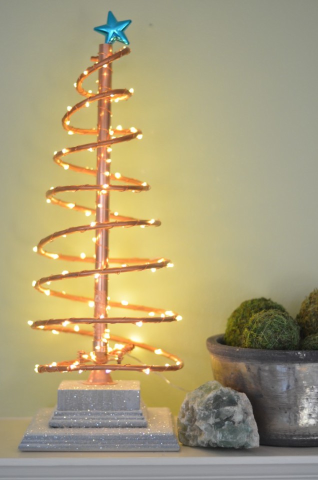 Industrial Copper Christmas Tree
