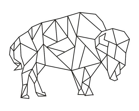 Geometric Buffalo Image