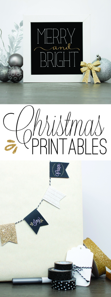 Gold and Black Christmas Printables by Paperelli