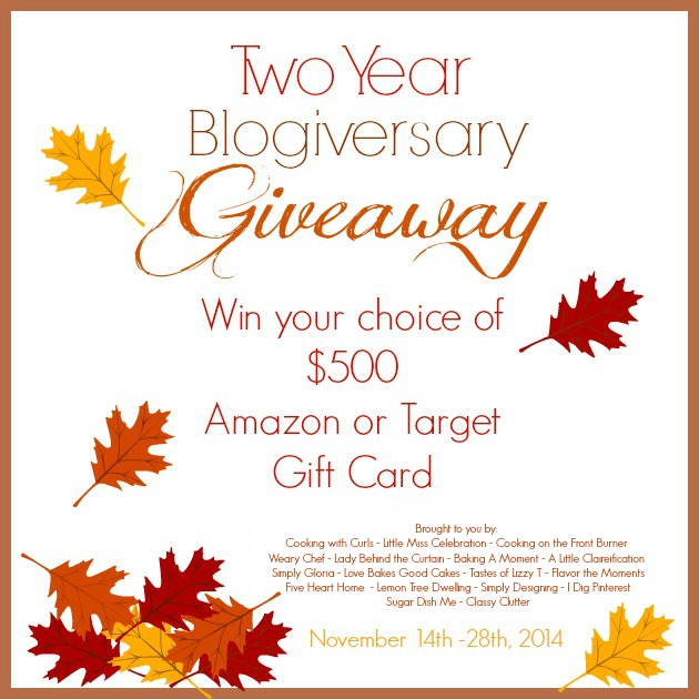 Two Year Blogiversary Giveaway