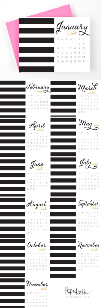 Printable Desk Calendars by Paperelli on Classy Clutter