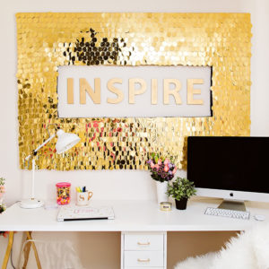 DIY Sequins Wall Art