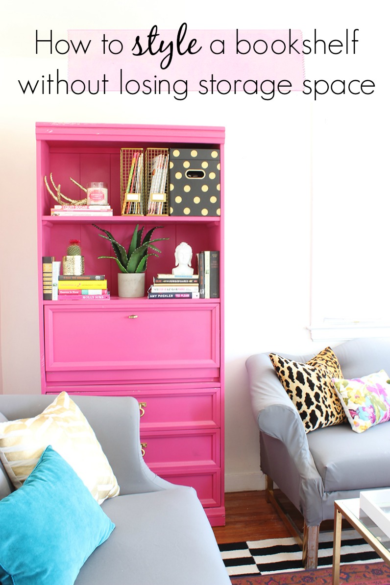 How to Style a Bookshelf without losing storage space