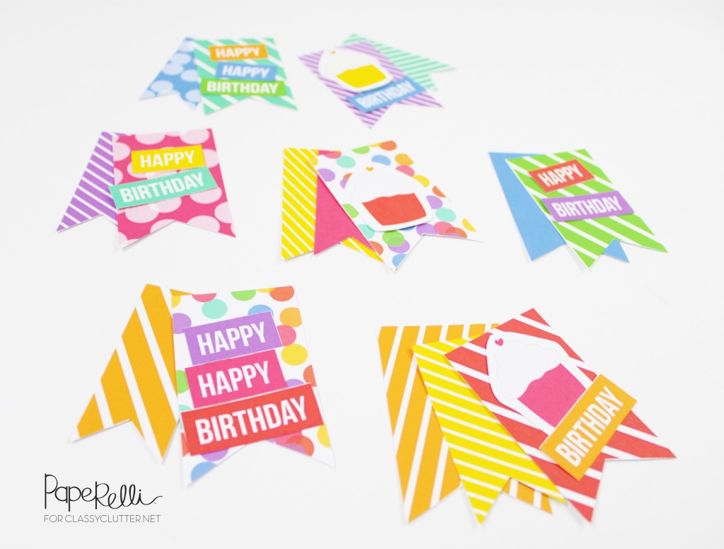 DIY Birthday Tags on Classy Clutter | Designed by Paperelli