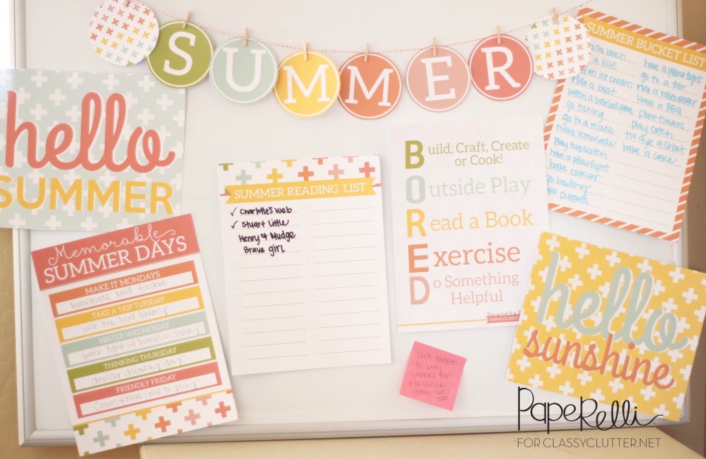 Summer Printables | designed by Paperelli for ClassyClutter.net