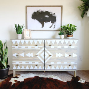 DIY Aztec Inspired Dresser Makeover and Nursery Sneak Peek