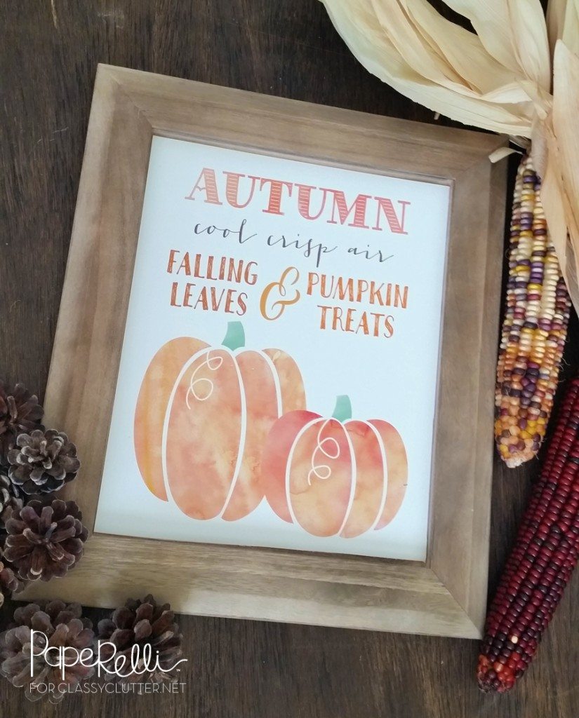 Fall Pumpkin Printable by Paperelli