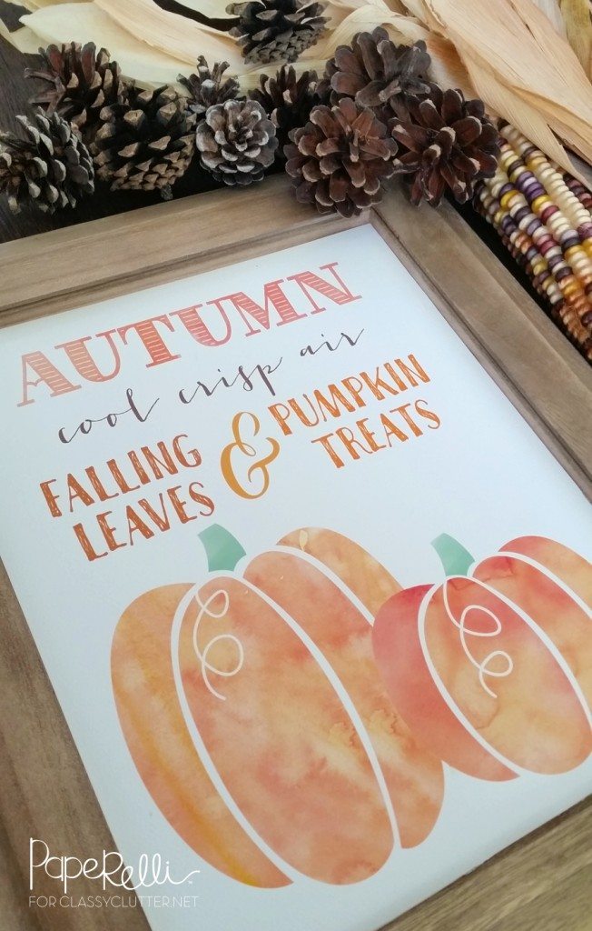 Fall Pumpkin Printable by Paperelli