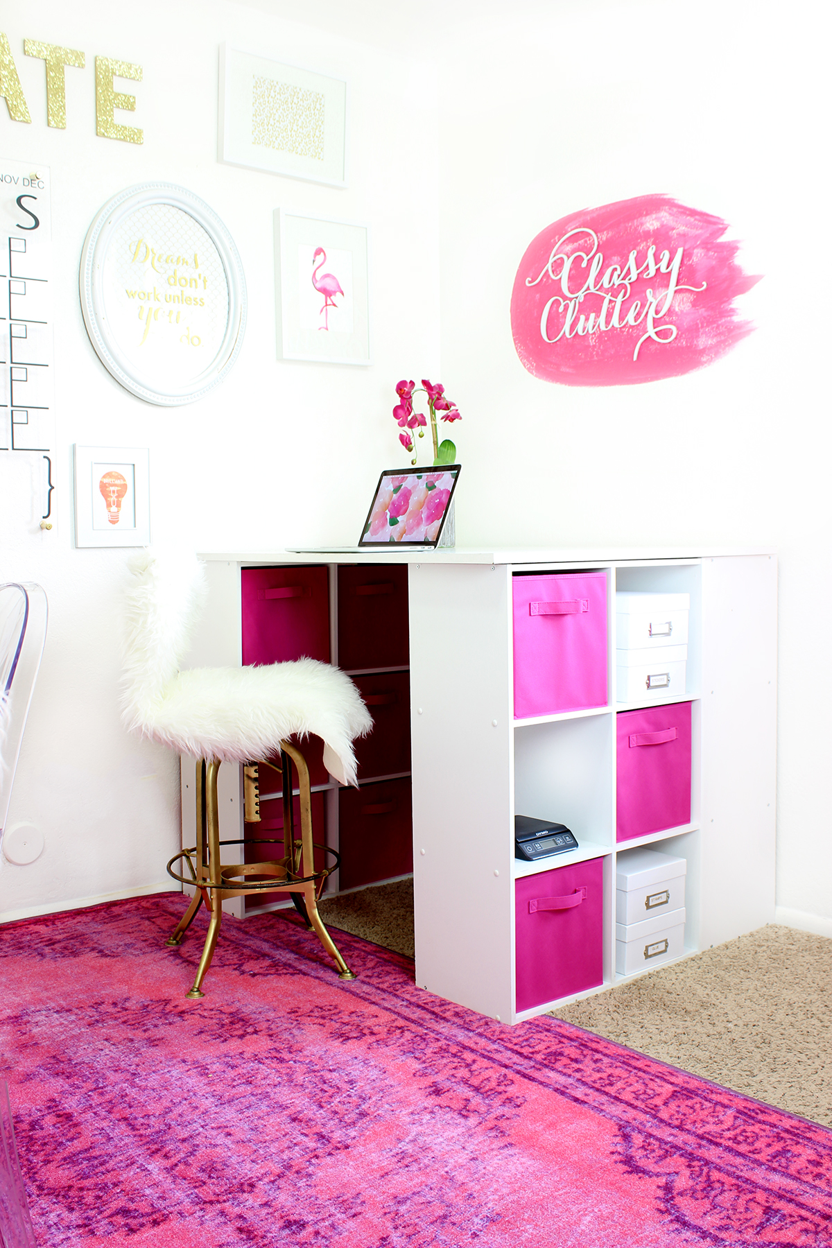 Mallory’s Girly Office Makeover