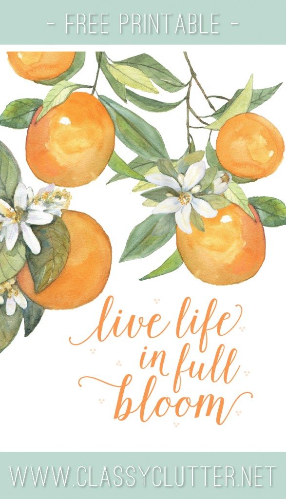 Live Life in Full Bloom Printable - Paperelli