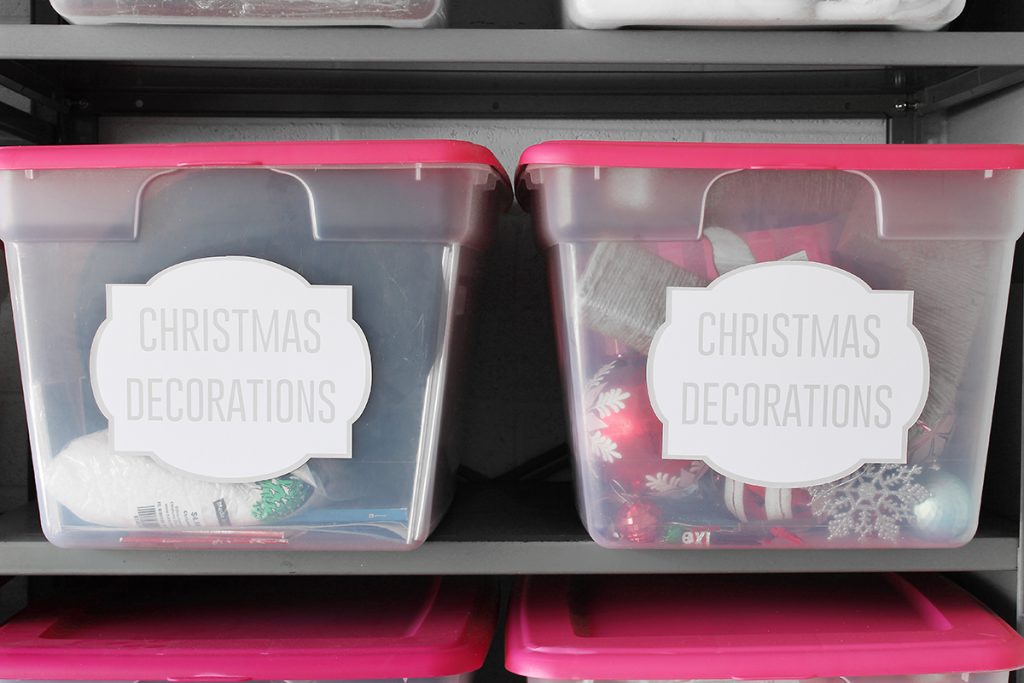 LOVE this garage organization! The labels and bins are amazing! Click for tutorial!