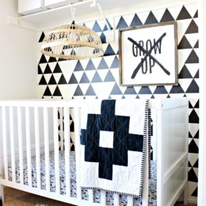 DIY Triangle Design Faux Wallpaper