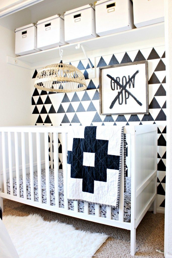 Love this closet turned nursery nook! - Click for more